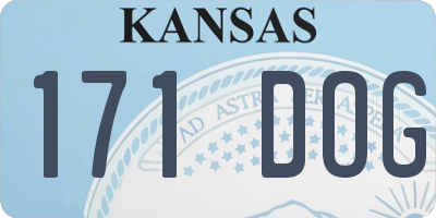 KS license plate 171DOG