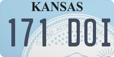 KS license plate 171DOI