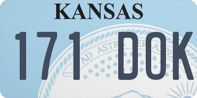 KS license plate 171DOK