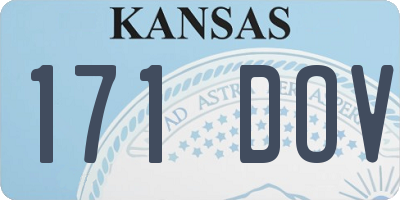 KS license plate 171DOV