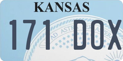 KS license plate 171DOX