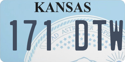 KS license plate 171DTW