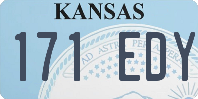 KS license plate 171EDY