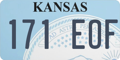 KS license plate 171EOF