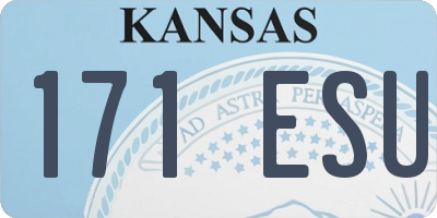 KS license plate 171ESU