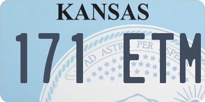 KS license plate 171ETM