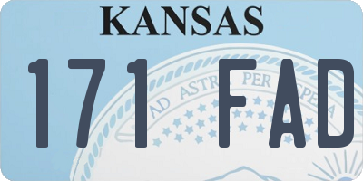 KS license plate 171FAD