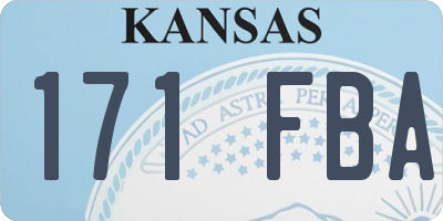 KS license plate 171FBA
