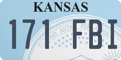 KS license plate 171FBI