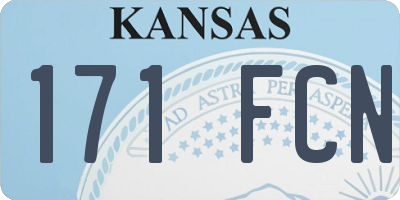 KS license plate 171FCN