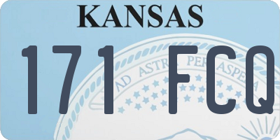 KS license plate 171FCQ