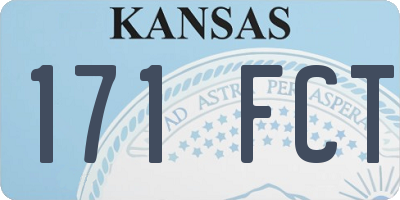 KS license plate 171FCT