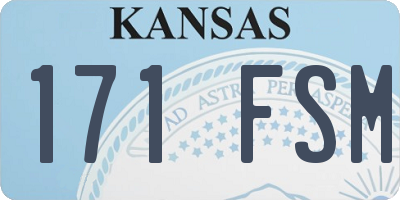 KS license plate 171FSM