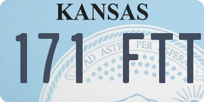 KS license plate 171FTT