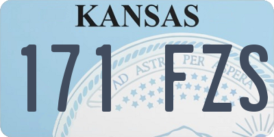 KS license plate 171FZS