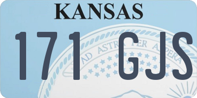 KS license plate 171GJS