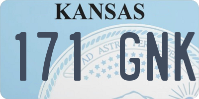 KS license plate 171GNK