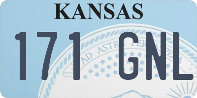 KS license plate 171GNL
