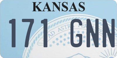 KS license plate 171GNN