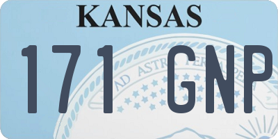 KS license plate 171GNP
