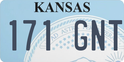 KS license plate 171GNT
