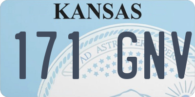 KS license plate 171GNV