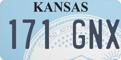 KS license plate 171GNX