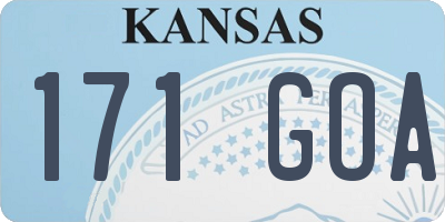KS license plate 171GOA