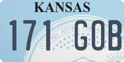 KS license plate 171GOB