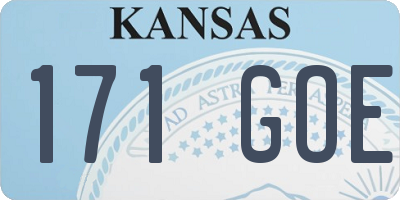 KS license plate 171GOE