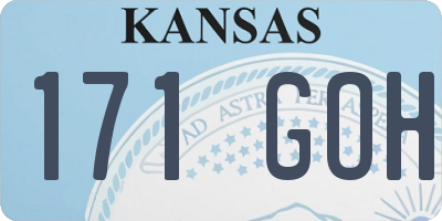 KS license plate 171GOH