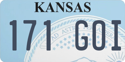 KS license plate 171GOI