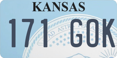 KS license plate 171GOK