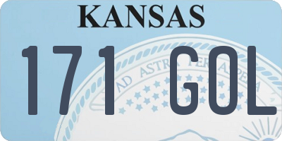 KS license plate 171GOL