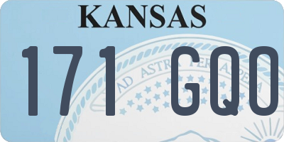 KS license plate 171GQO