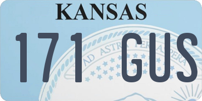 KS license plate 171GUS