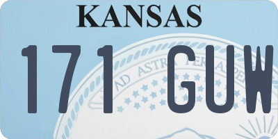 KS license plate 171GUW