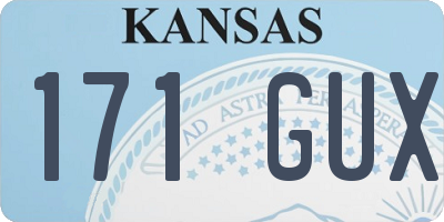 KS license plate 171GUX
