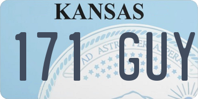 KS license plate 171GUY