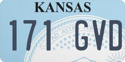 KS license plate 171GVD