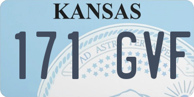 KS license plate 171GVF
