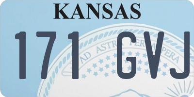 KS license plate 171GVJ