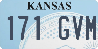 KS license plate 171GVM