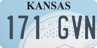 KS license plate 171GVN