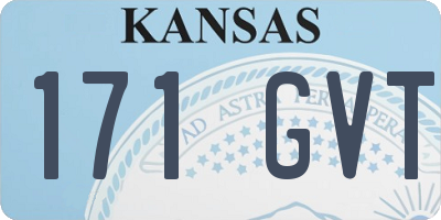 KS license plate 171GVT