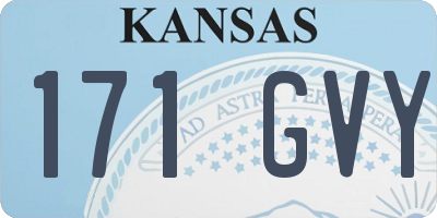 KS license plate 171GVY