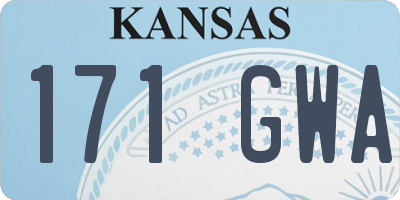 KS license plate 171GWA