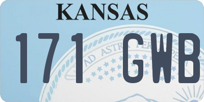 KS license plate 171GWB