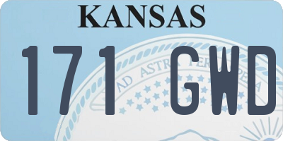 KS license plate 171GWD