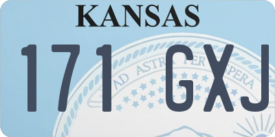 KS license plate 171GXJ